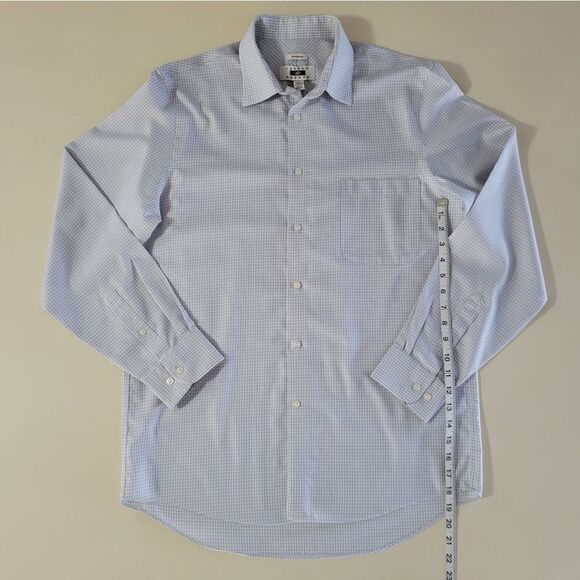 Joseph Abboud Modern Fit Spread Collar Dress Shirt, Gray Micro Check - Picture 5 of 12